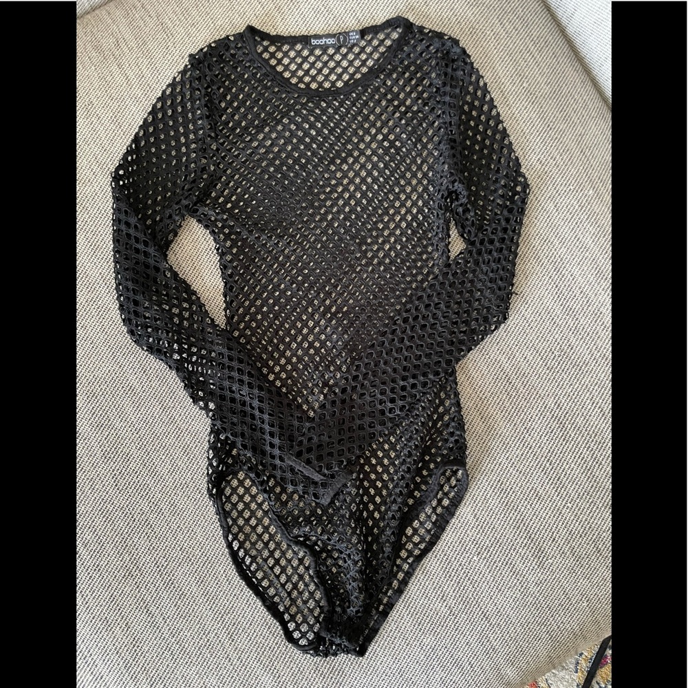Fishnet/mesh bodysuit